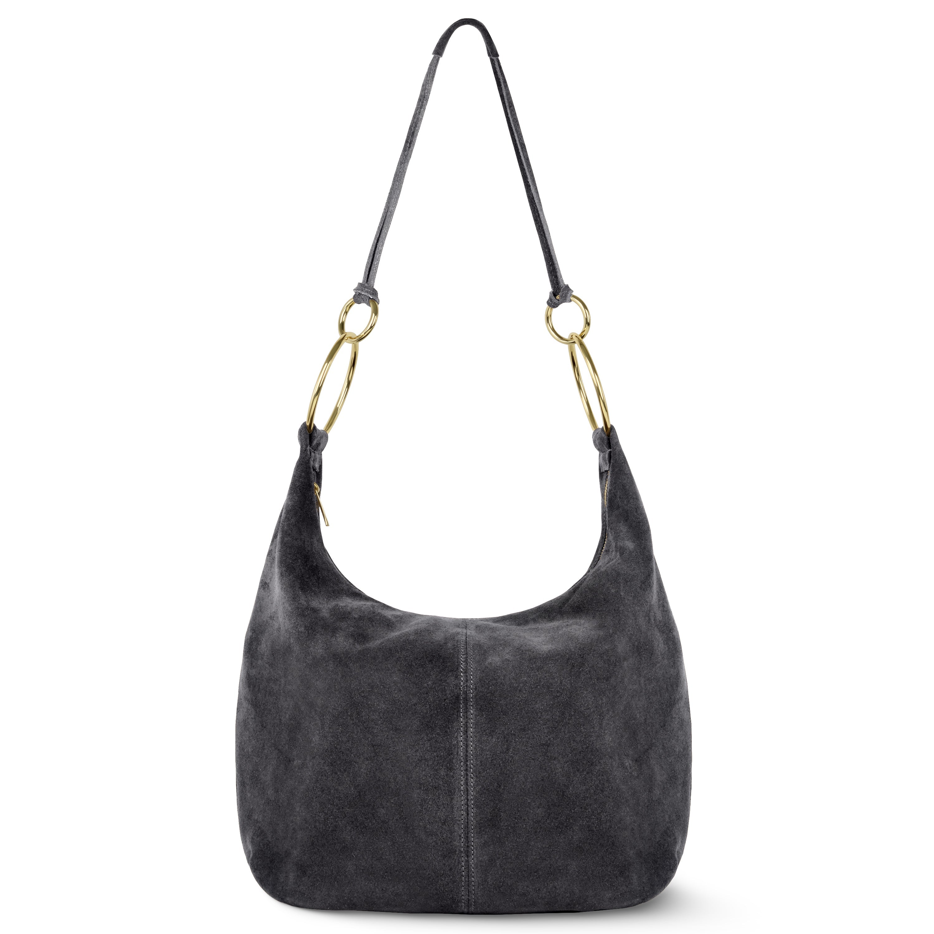Genuine Suede Hobo Bag – Italian Handmade Leather Shoulder Bag