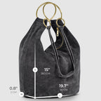 Genuine Suede Hobo Bag – Italian Handmade Leather Shoulder Bag