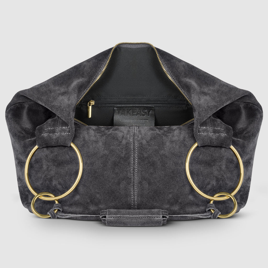 Genuine Suede Hobo Bag – Italian Handmade Leather Shoulder Bag