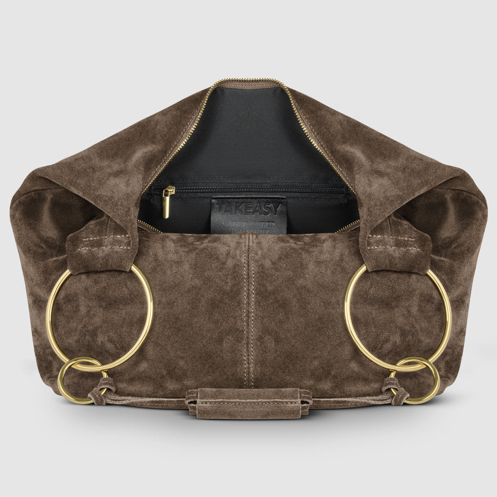Genuine Suede Hobo Bag – Italian Handmade Leather Shoulder Bag
