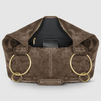 Genuine Suede Hobo Bag – Italian Handmade Leather Shoulder Bag