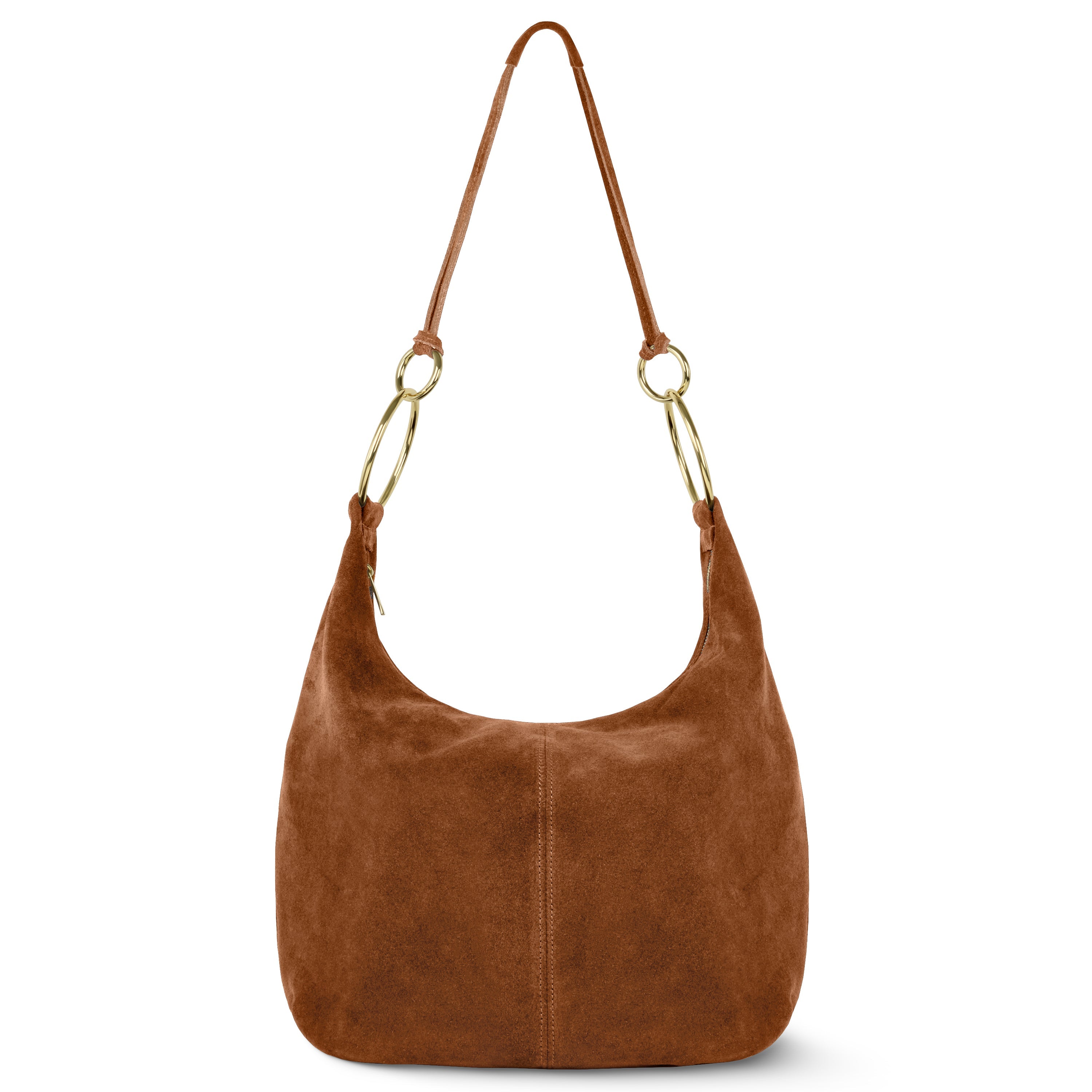 Genuine Suede Hobo Bag – Italian Handmade Leather Shoulder Bag