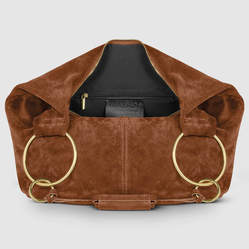 Genuine Suede Hobo Bag – Italian Handmade Leather Shoulder Bag