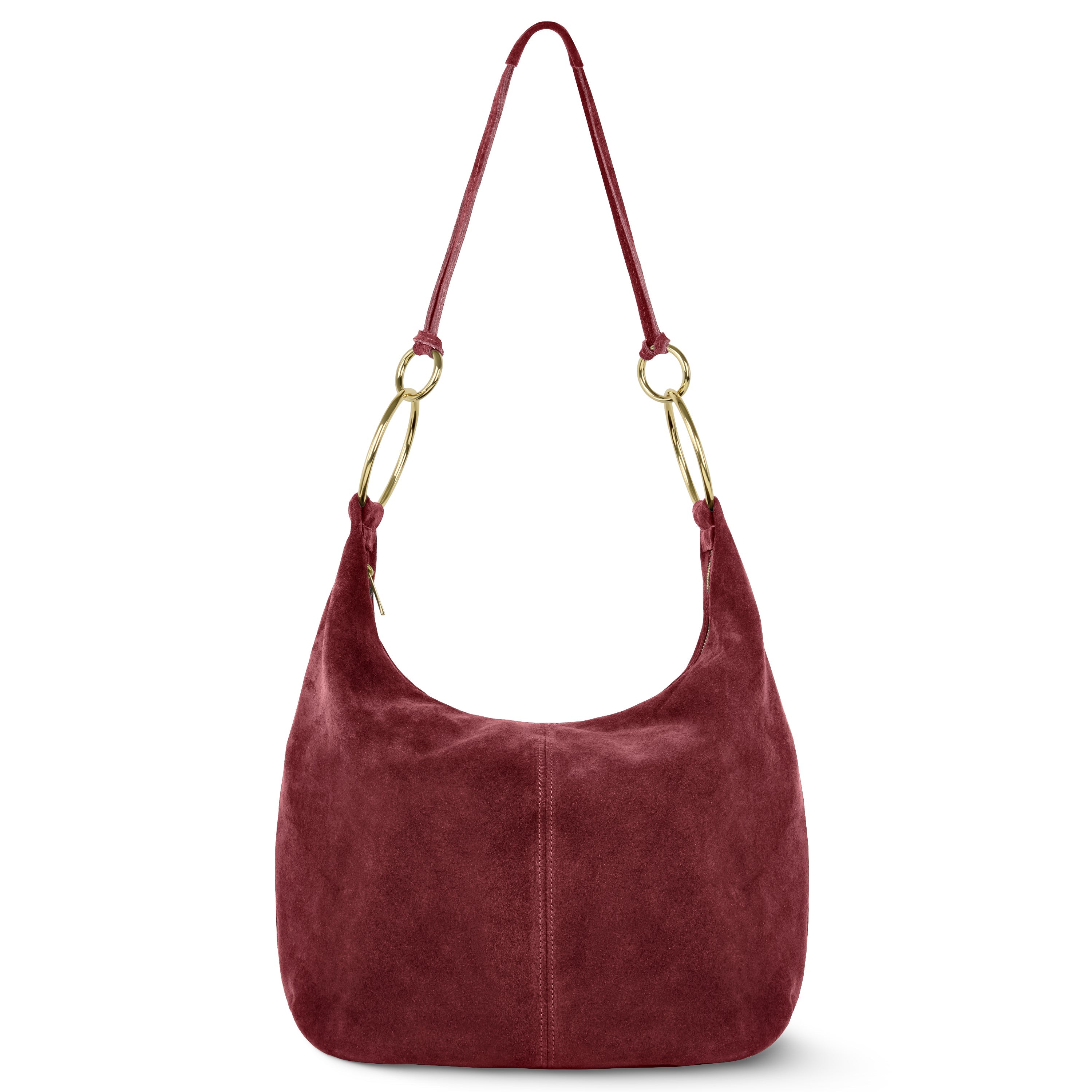 Genuine Suede Hobo Bag – Italian Handmade Leather Shoulder Bag