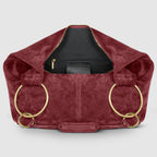 Genuine Suede Hobo Bag – Italian Handmade Leather Shoulder Bag