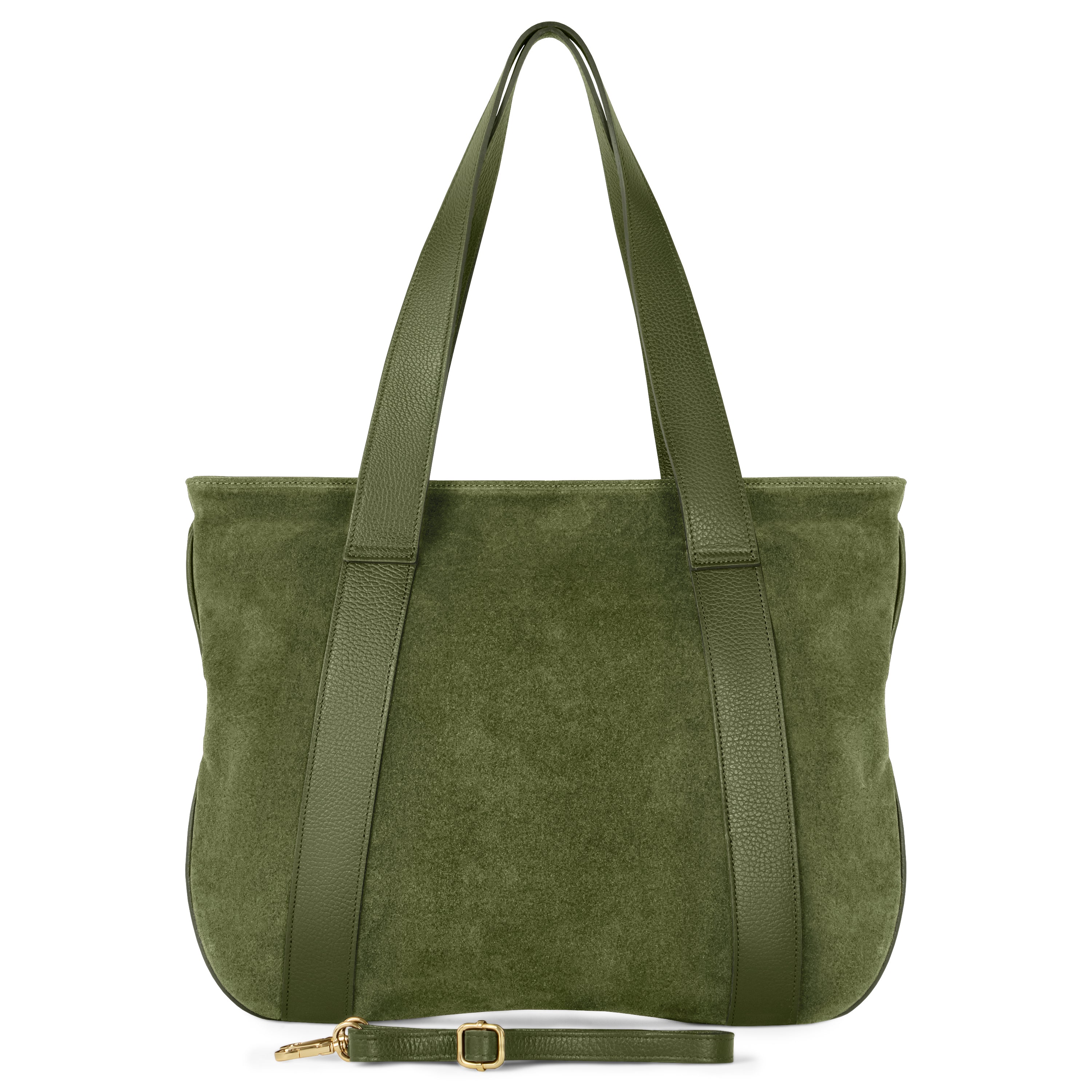 Italian Suede Leather Tote Bag – Spacious Shoulder Bag Made in Italy