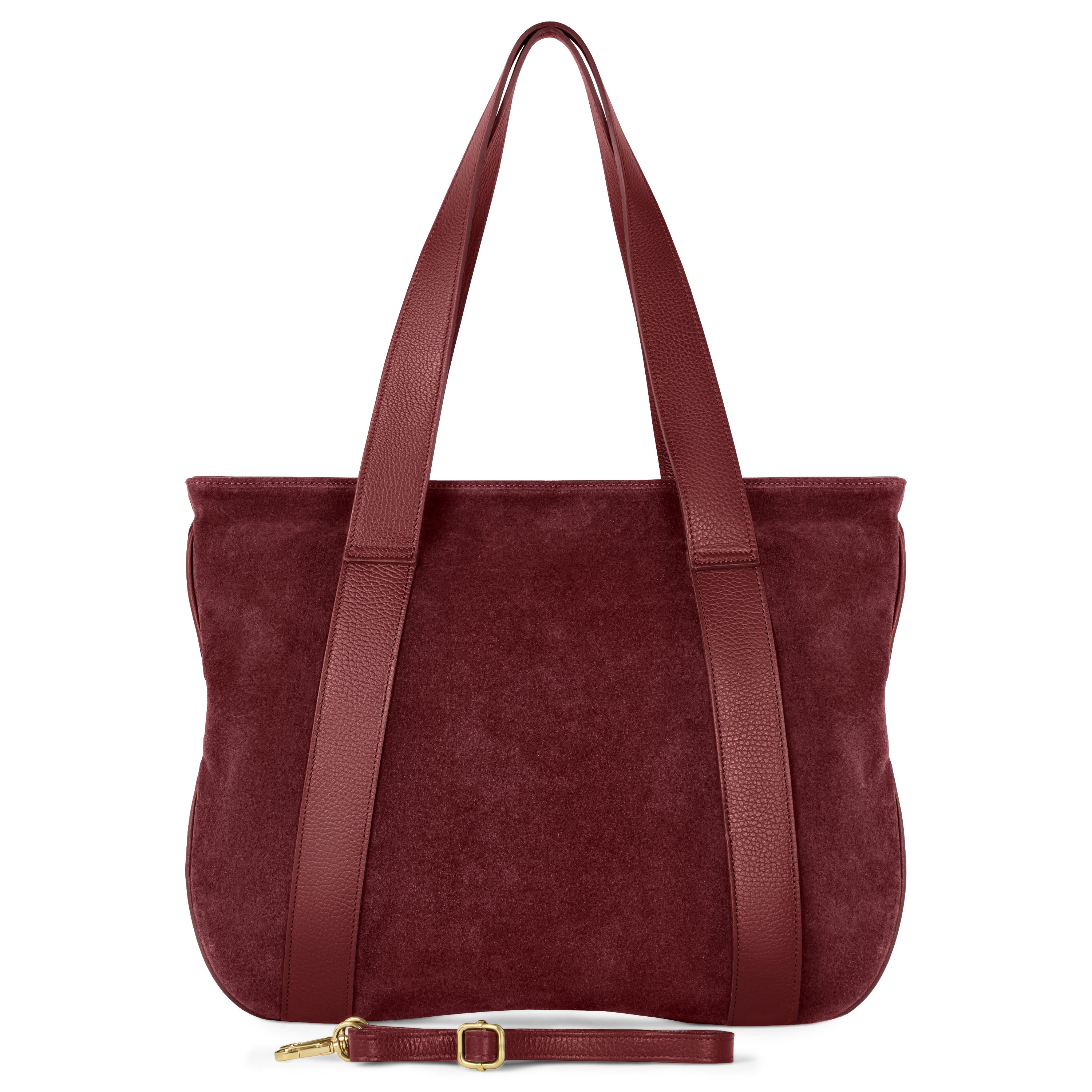 Italian Suede Leather Tote Bag – Spacious Shoulder Bag Made in Italy