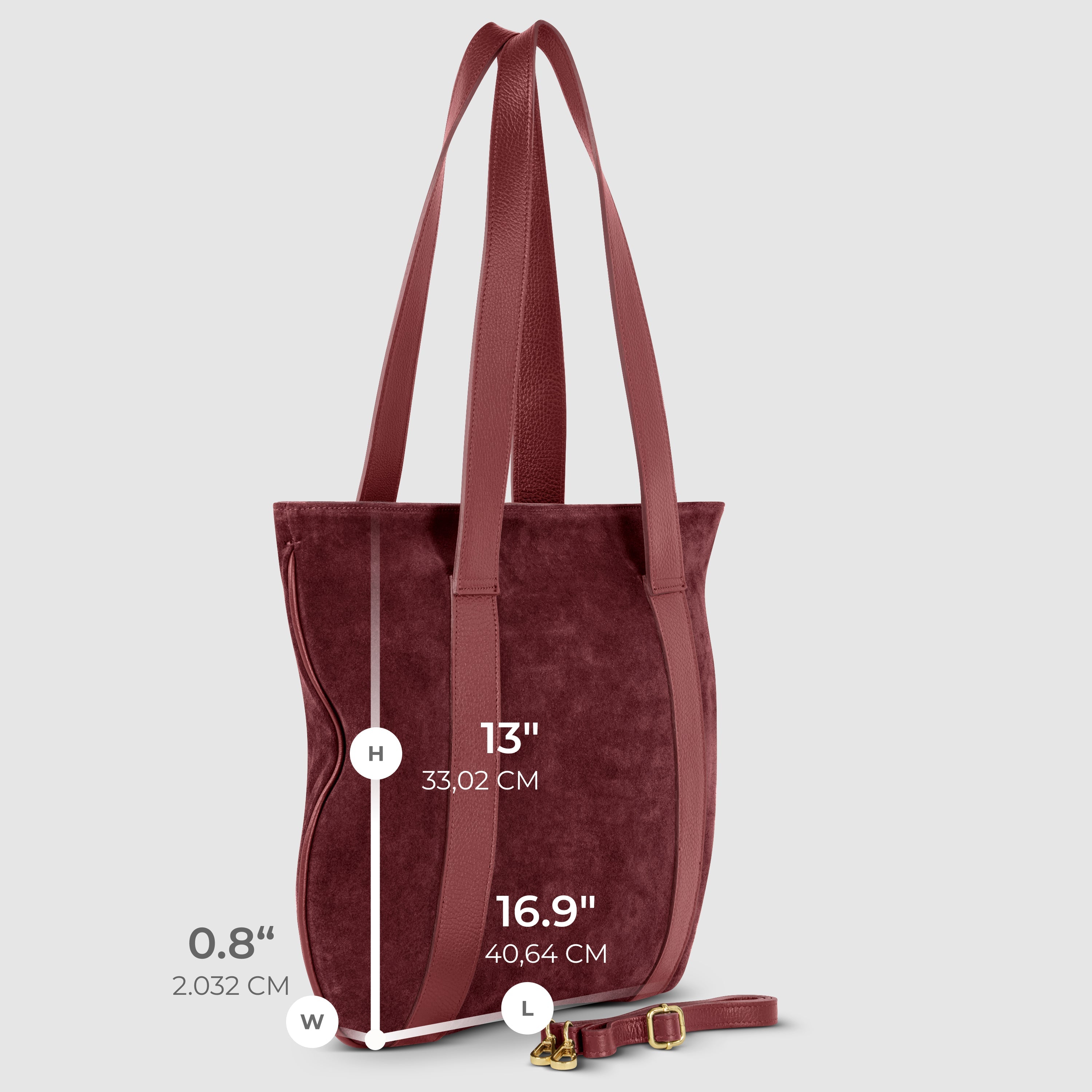 Italian Suede Leather Tote Bag – Spacious Shoulder Bag Made in Italy