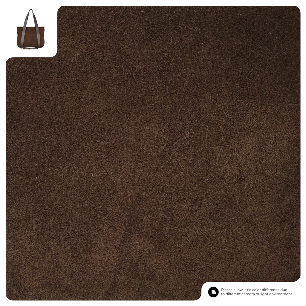 Italian Suede Leather Tote Bag – Spacious Shoulder Bag Made in Italy