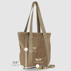 Italian Suede Leather Tote Bag – Spacious Shoulder Bag Made in Italy