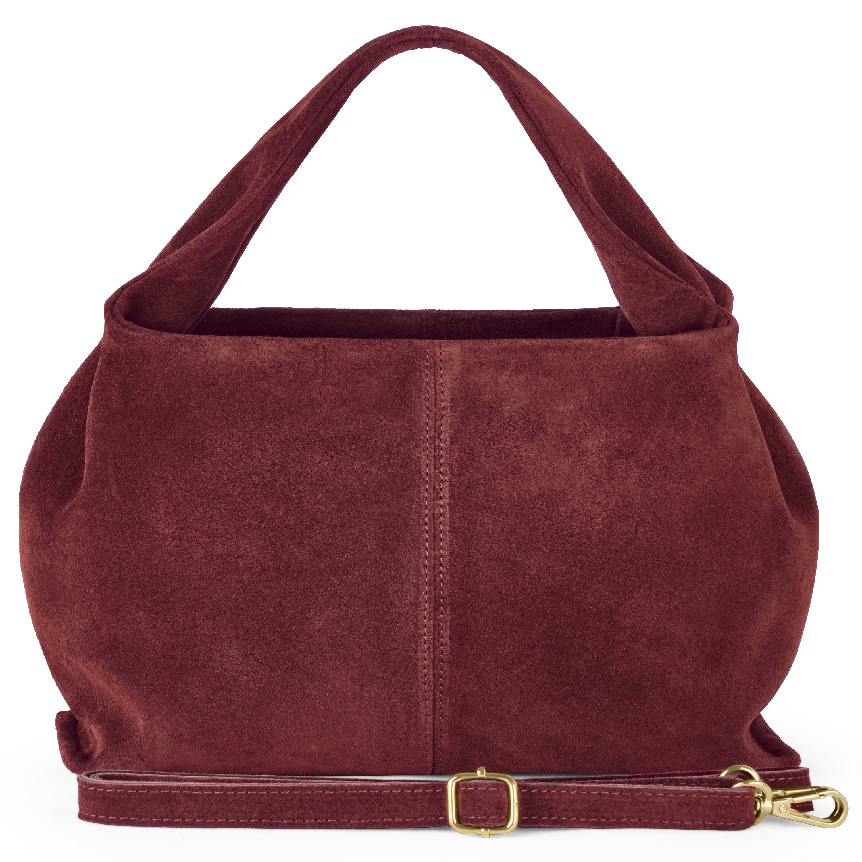 Genuine Suede Leather Shoulder Bag – Handcrafted in Italy