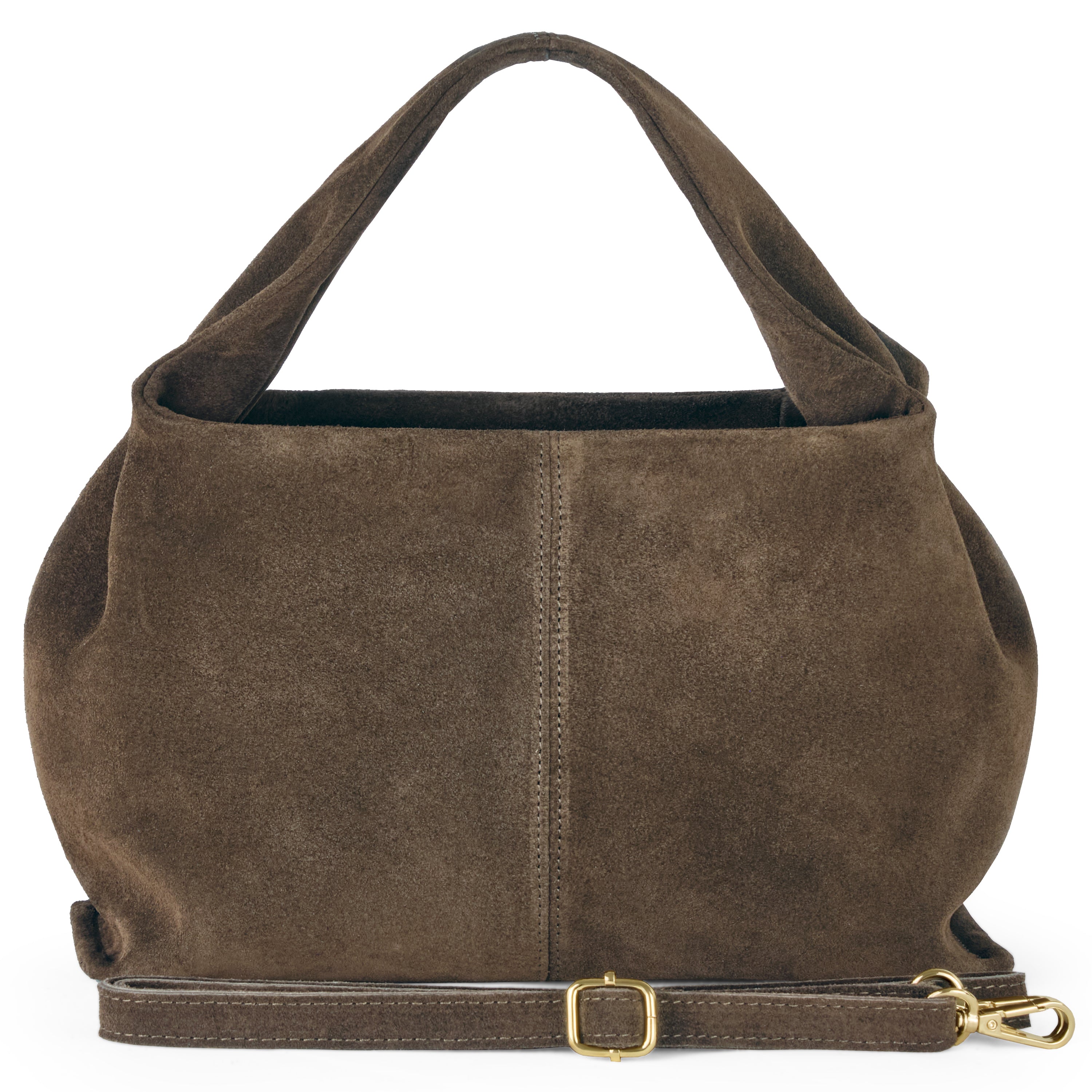 Genuine Suede Leather Shoulder Bag – Handcrafted in Italy
