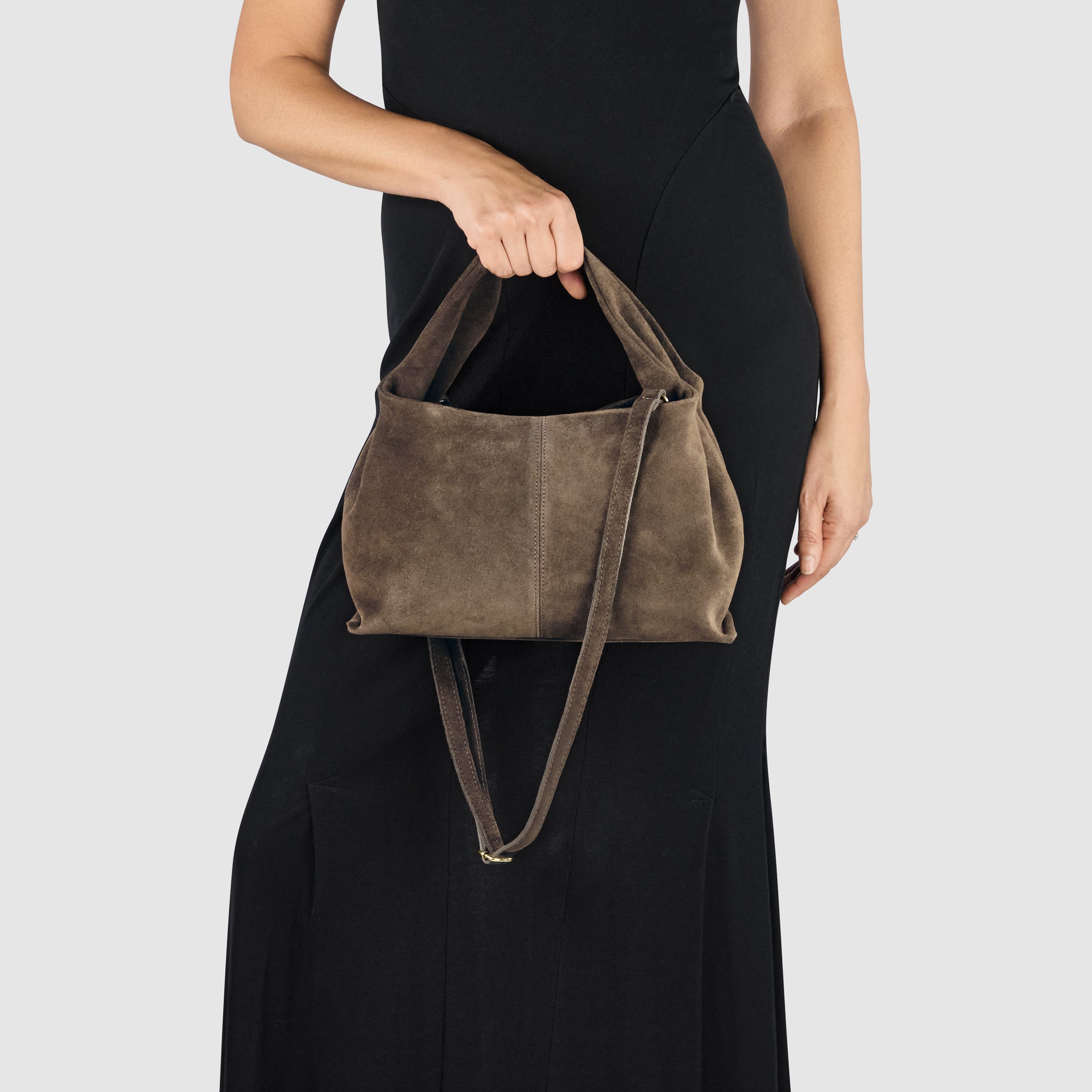 Genuine Suede Leather Shoulder Bag – Handcrafted in Italy