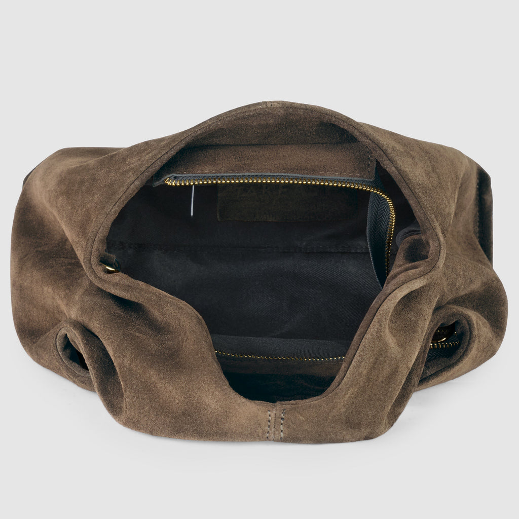 Genuine Suede Leather Shoulder Bag – Handcrafted in Italy