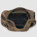 Genuine Suede Leather Shoulder Bag – Handcrafted in Italy