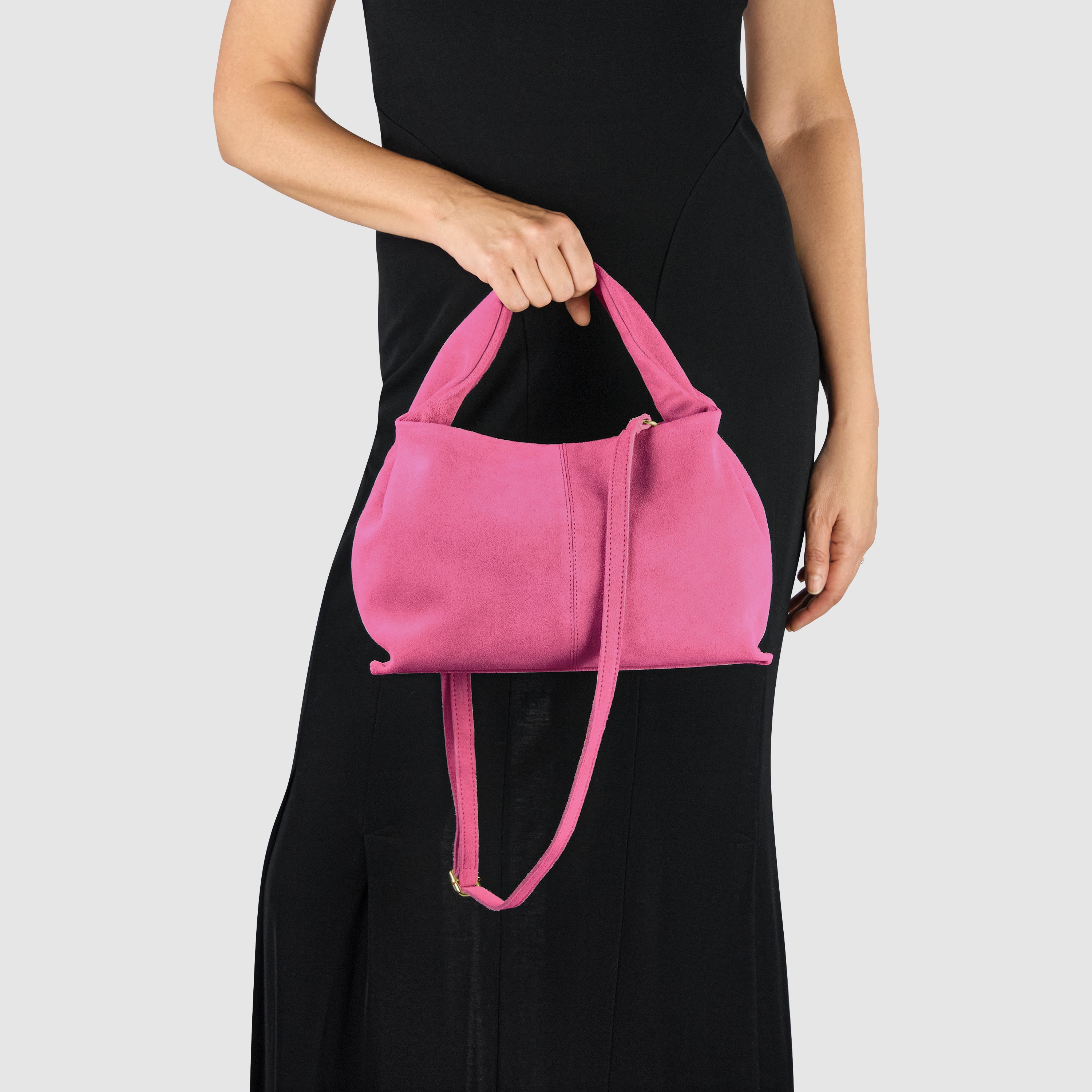 Genuine Suede Leather Shoulder Bag – Handcrafted in Italy