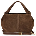 Genuine Suede Leather Shoulder Bag – Handcrafted in Italy