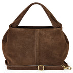 Genuine Suede Leather Shoulder Bag – Handcrafted in Italy