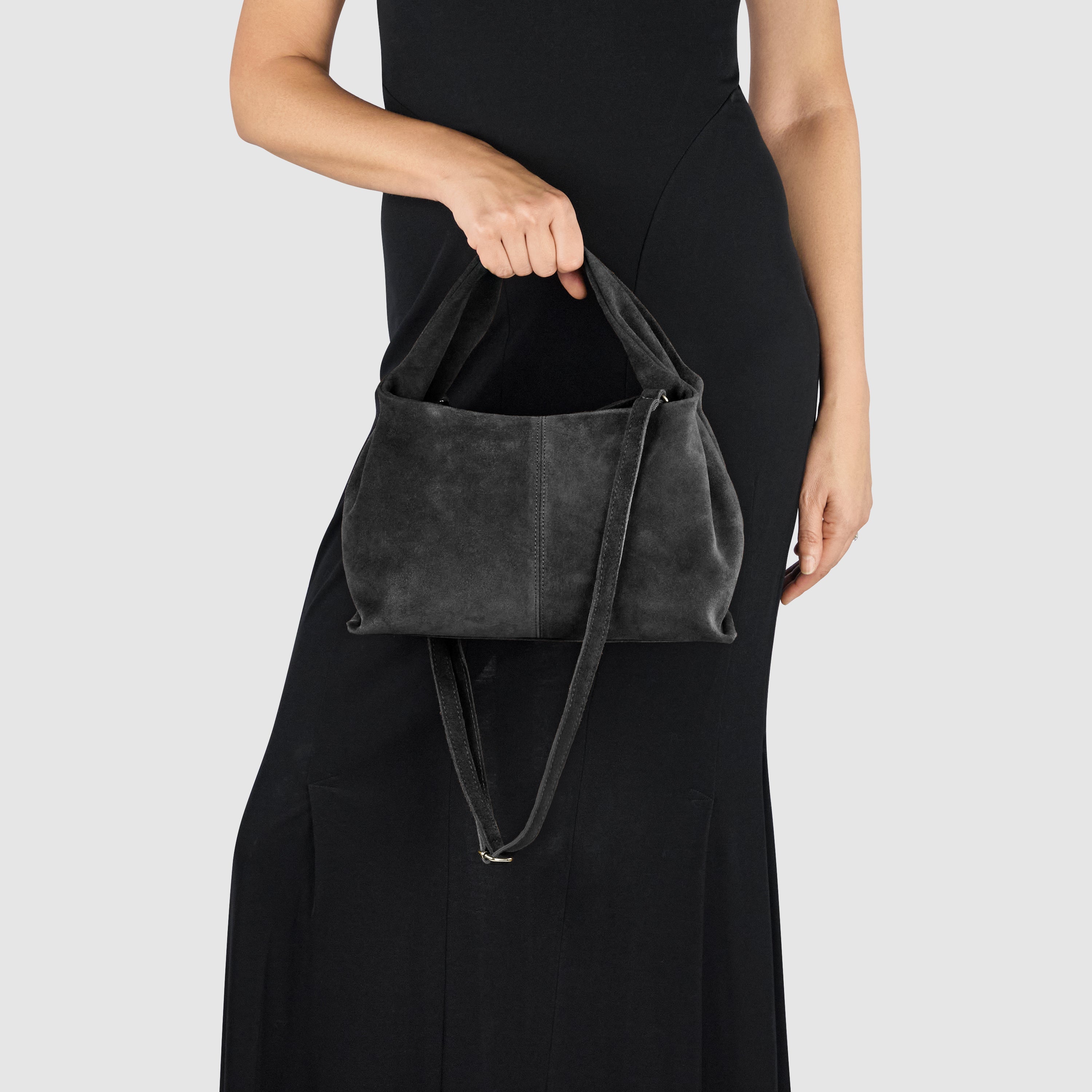 Genuine Suede Leather Shoulder Bag – Handcrafted in Italy