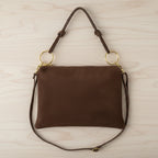 Italian Genuine Suede Leather Shoulder Bag with Adjustable Strap