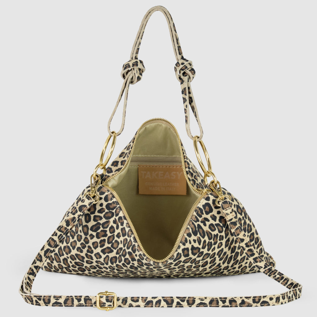 Italian Genuine Suede Leather Shoulder Bag with Adjustable Strap