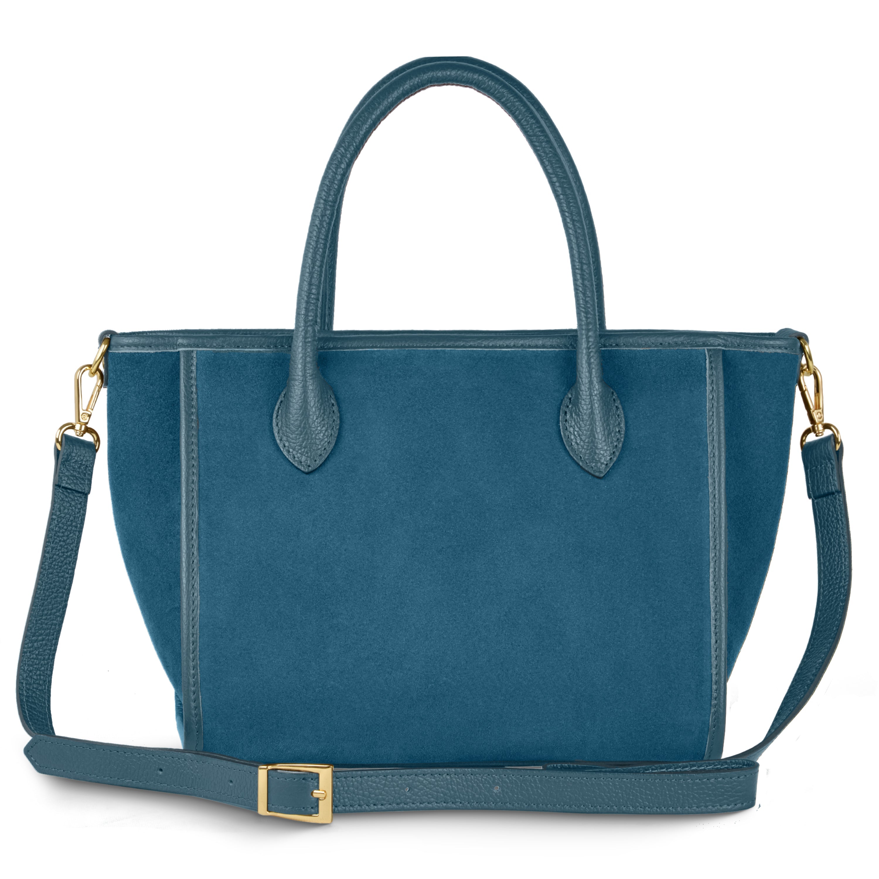 Italian Suede Top Handle Bag – Genuine Leather Crossbody Handbag for Women