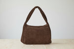 Explore Brown Suede Hobo Bag-for-sale