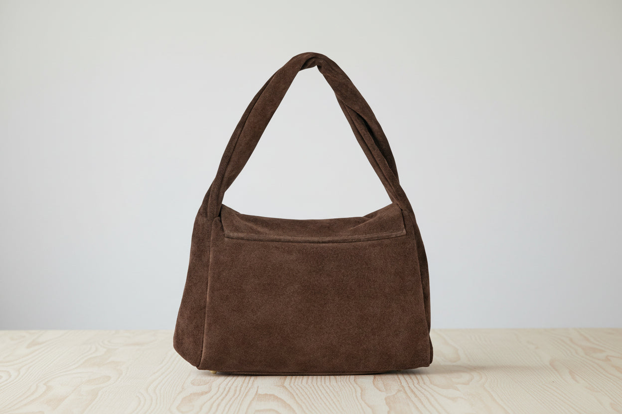 Explore Brown Suede Hobo Bag-for-sale