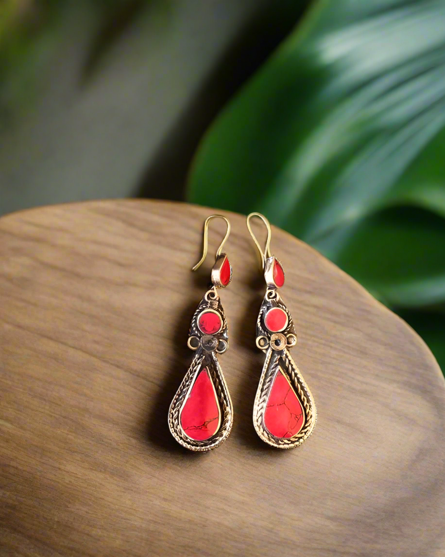 Kuchi earrings ethnic markets
