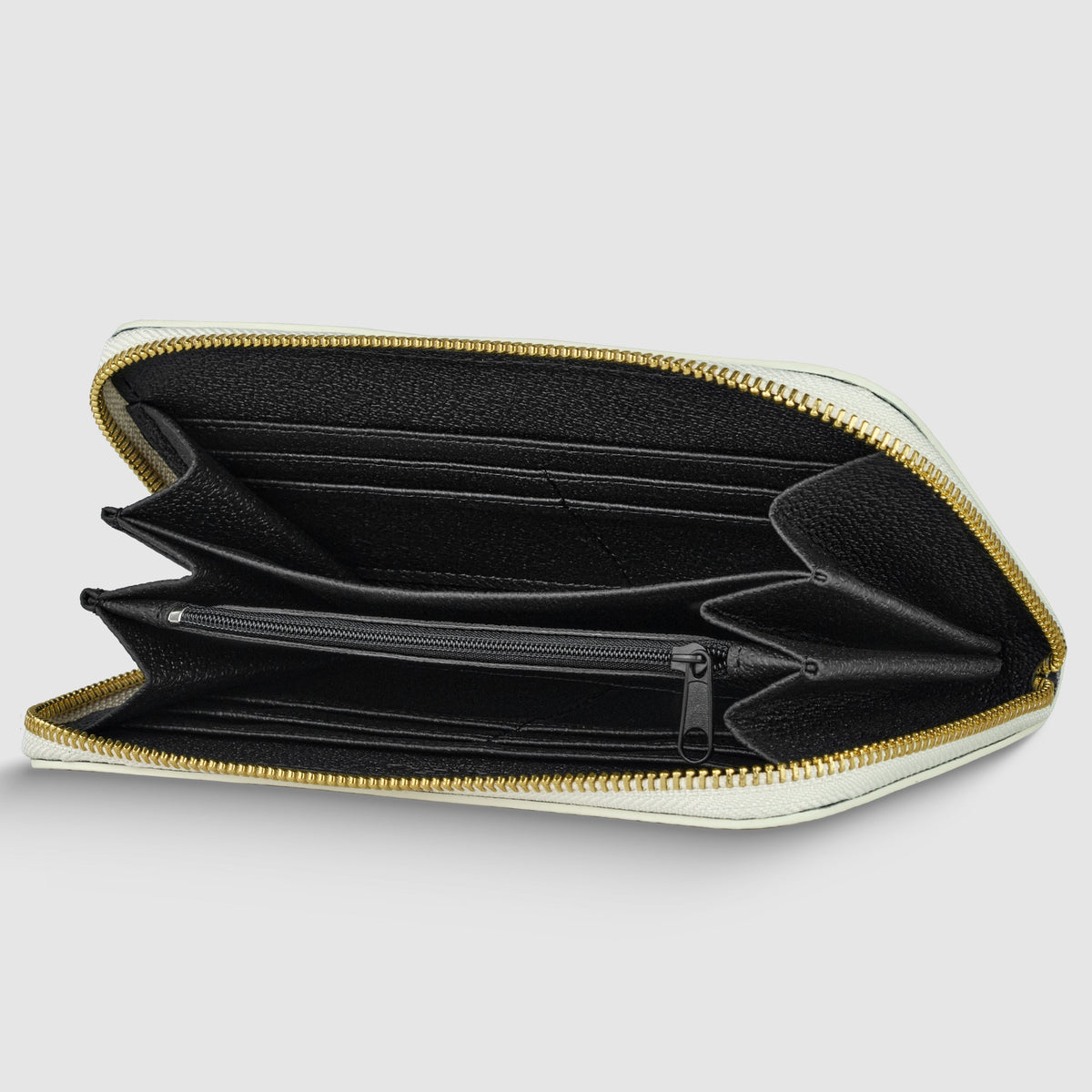  zip leather wallet women