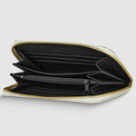  zip leather wallet women