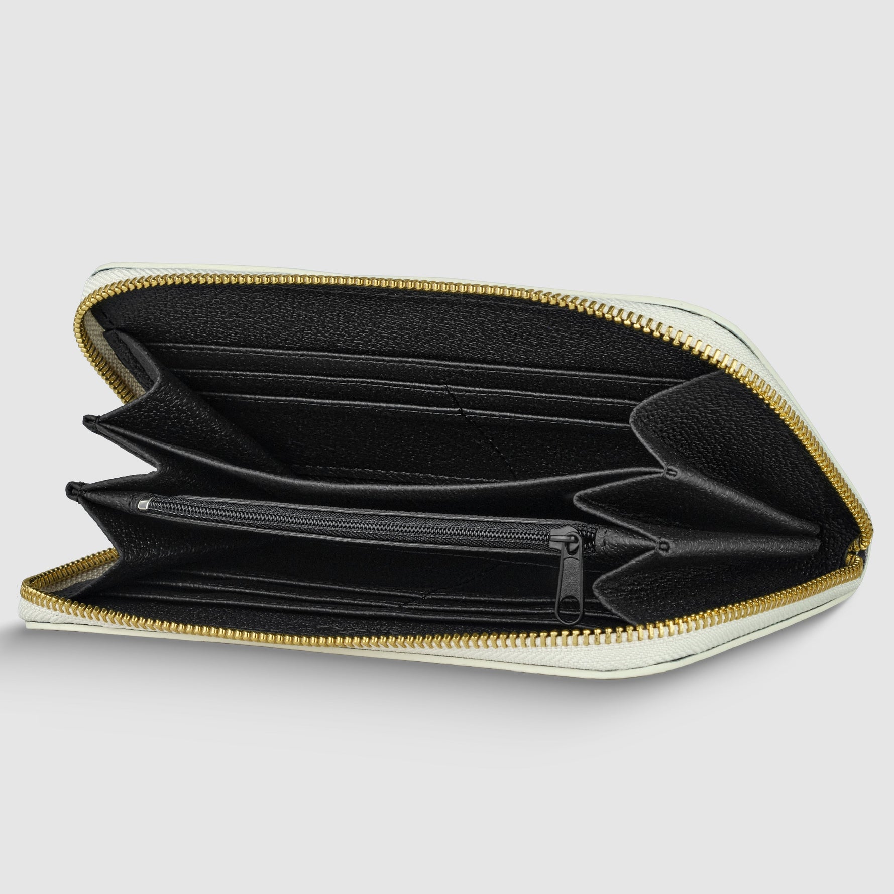  zip leather wallet women