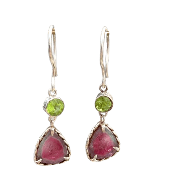 Buy Watermelon Tourmaline Peridot Silver Sterling 