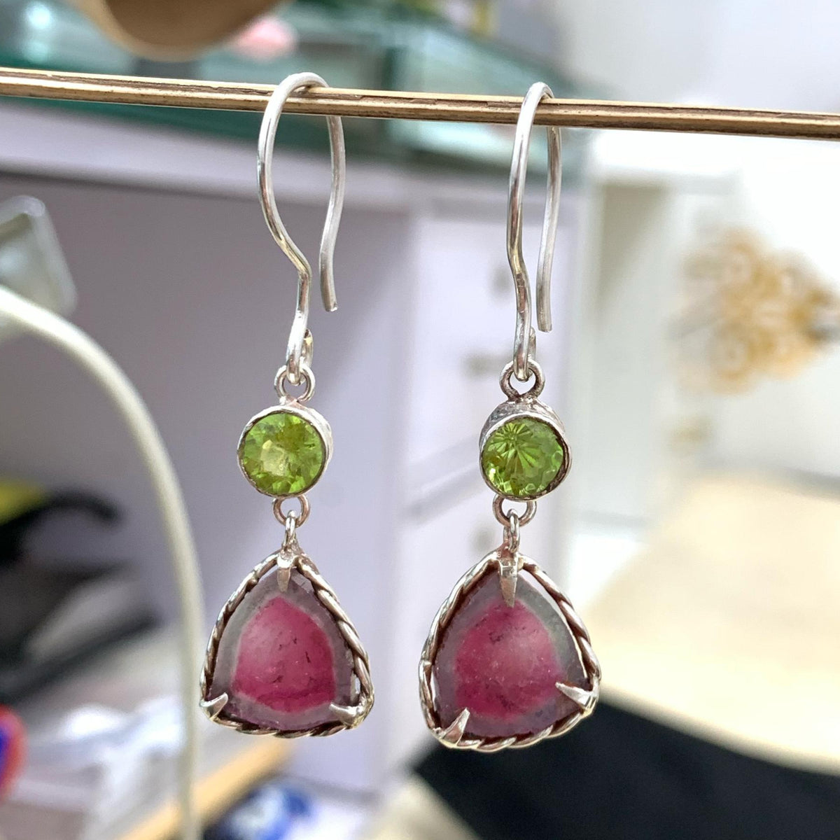 Purchase Watermelon Tourmaline Peridot Silver Sterling 
