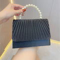 French pleated evening clutch for women
