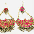 Afghani Silver Glass Tailor Made Earring Vintage