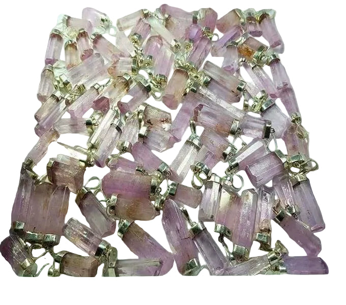 Natural kunzite pendant gemstones for sale
